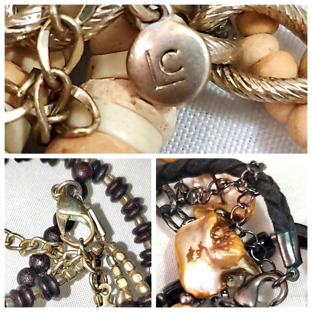 10 Multi Strand Beaded Necklace Lot Bundle 18 - 24" - Picture 12 of 14